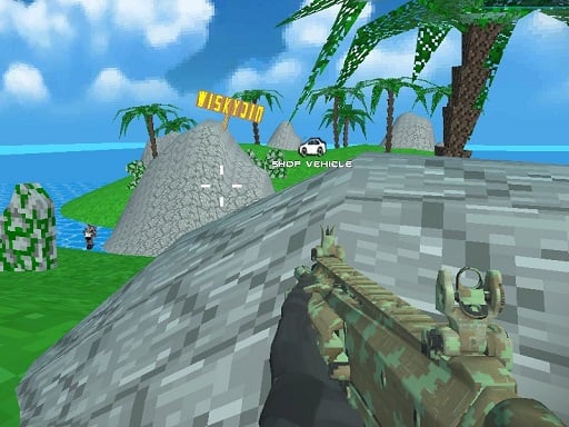 Blocky Combat Swat Desert Storm Zombie