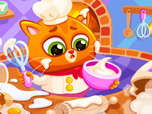 Lovely Virtual Cat At Restaurant