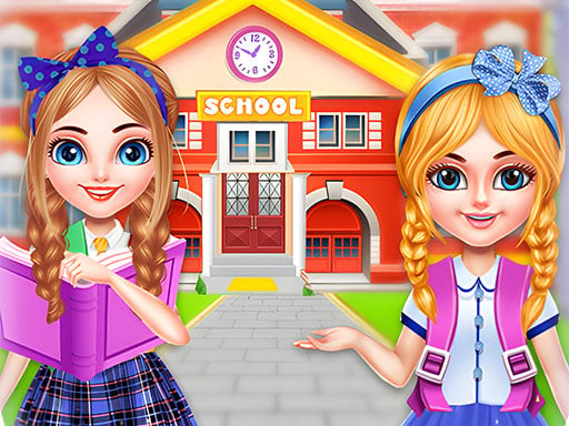 Twins Sisters Back To School